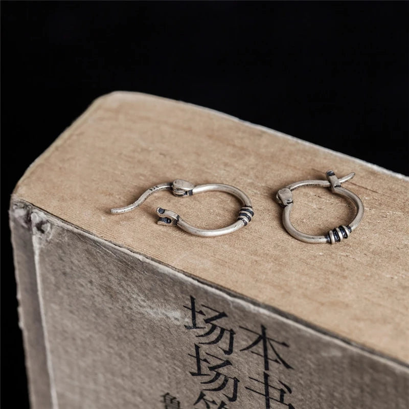 ORNA 925 Sterling Silver Half Circle Hoop Earring
