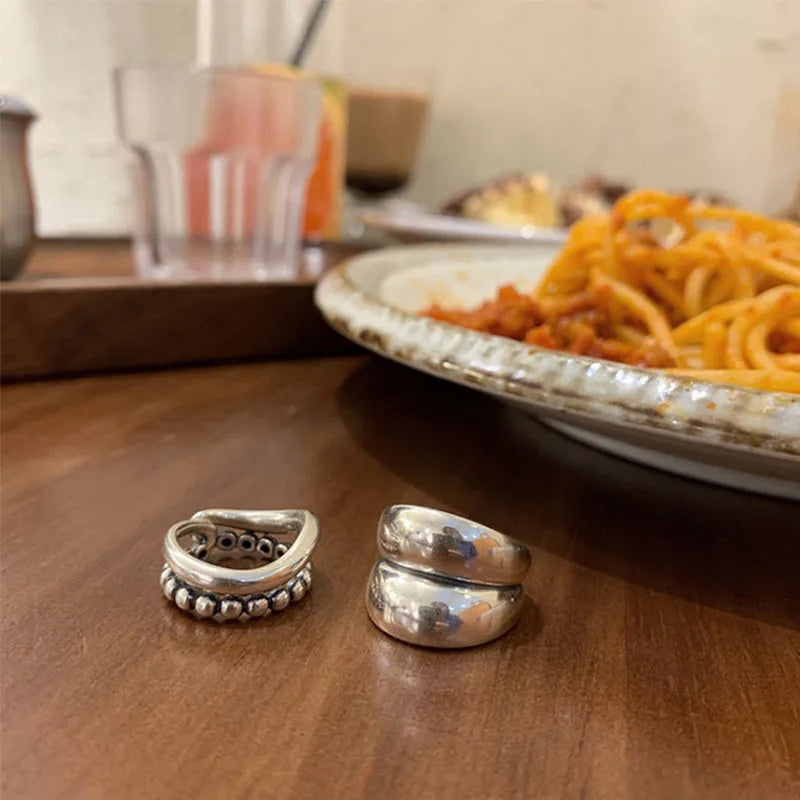 ORNA Resizable 925 Sterling Silver ‘Punk Collection’ Rings