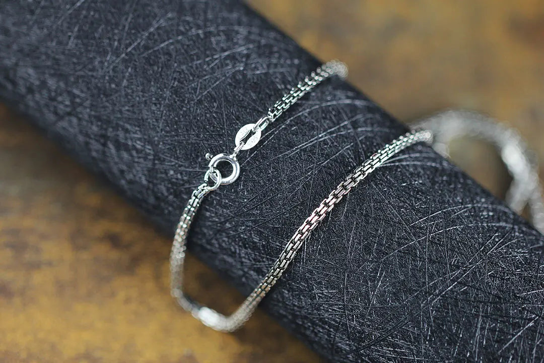ORNA 925 Sterling Silver Double Box Chain Necklace