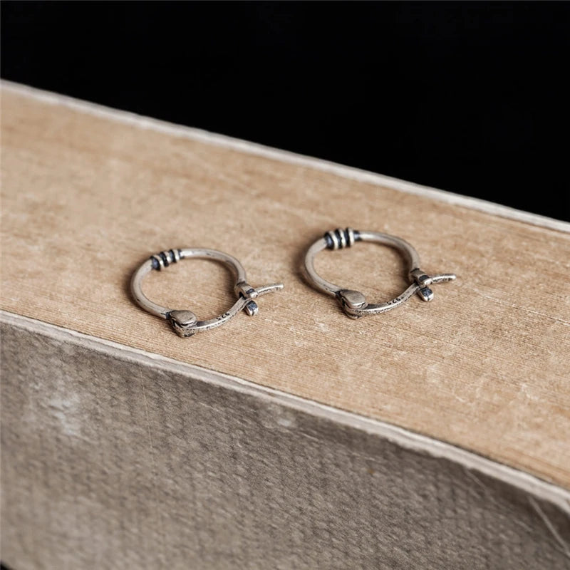 ORNA 925 Sterling Silver Half Circle Hoop Earring
