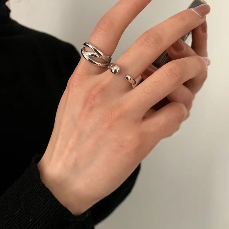 ORNA Resizable 925 Sterling Silver ‘Punk Collection’ Rings