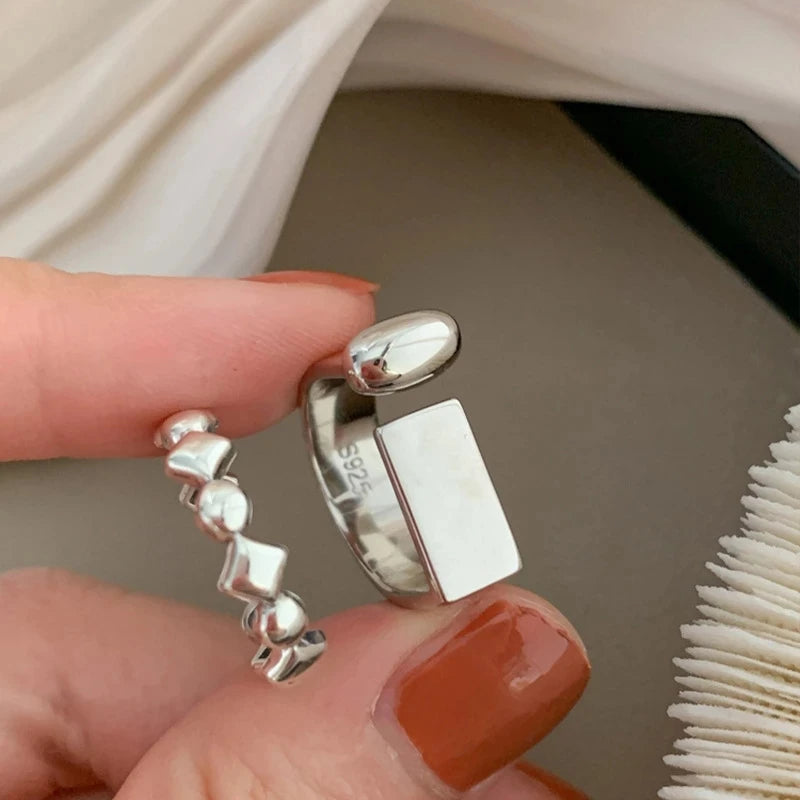 ORNA Resizable 925 Sterling Silver ‘Punk Collection’ Rings