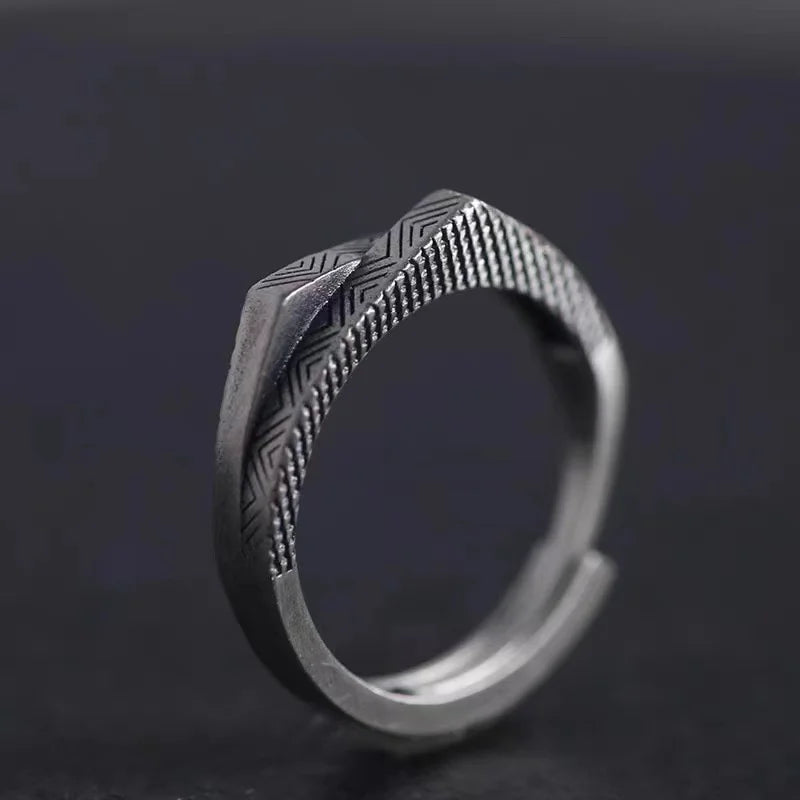 ORNA Resizable 925 Sterling Silver Mountain Ring