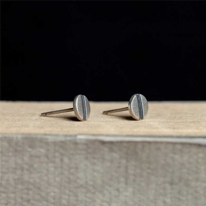 ORNA 925 Sterling Silver Screw Earrings