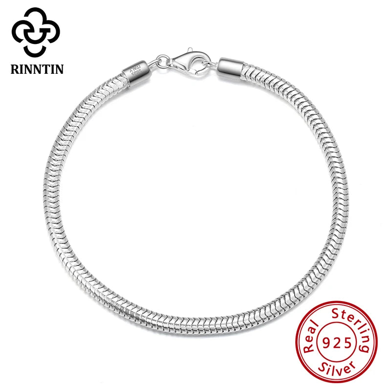 ORNA 925 Sterling Silver Snake Chain Bracelet