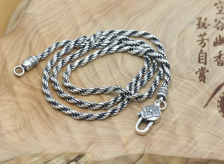 ORNA 925 Sterling Silver Rope Chain Bracelet