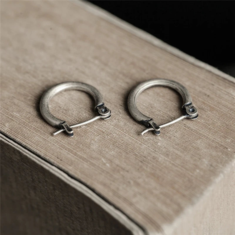 ORNA 925 Sterling Silver Half Circle Hoop Earring