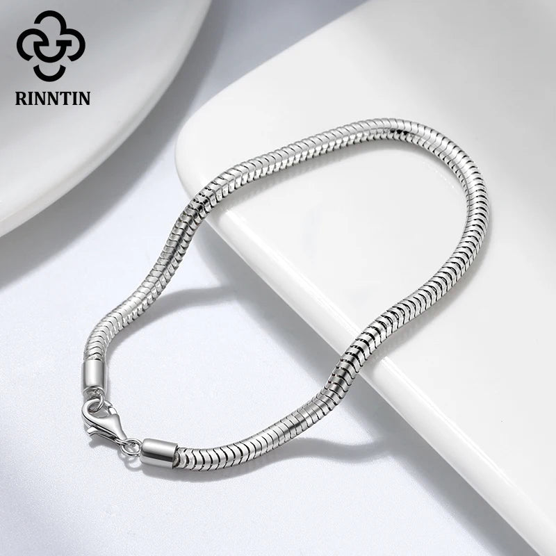 ORNA 925 Sterling Silver Snake Chain Bracelet