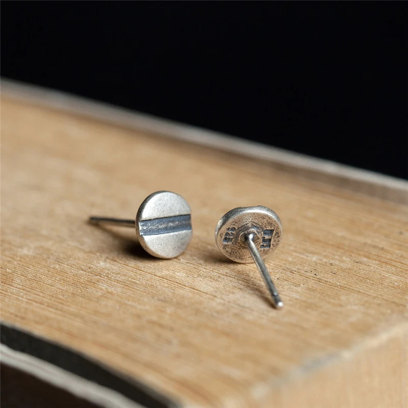 ORNA 925 Sterling Silver Screw Earrings