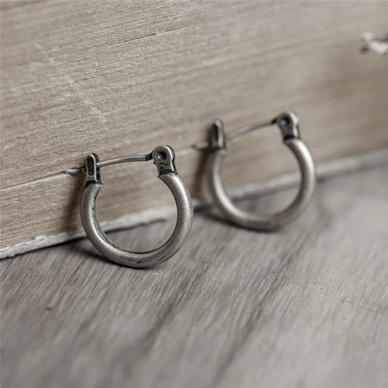 ORNA 925 Sterling Silver Half Circle Hoop Earring