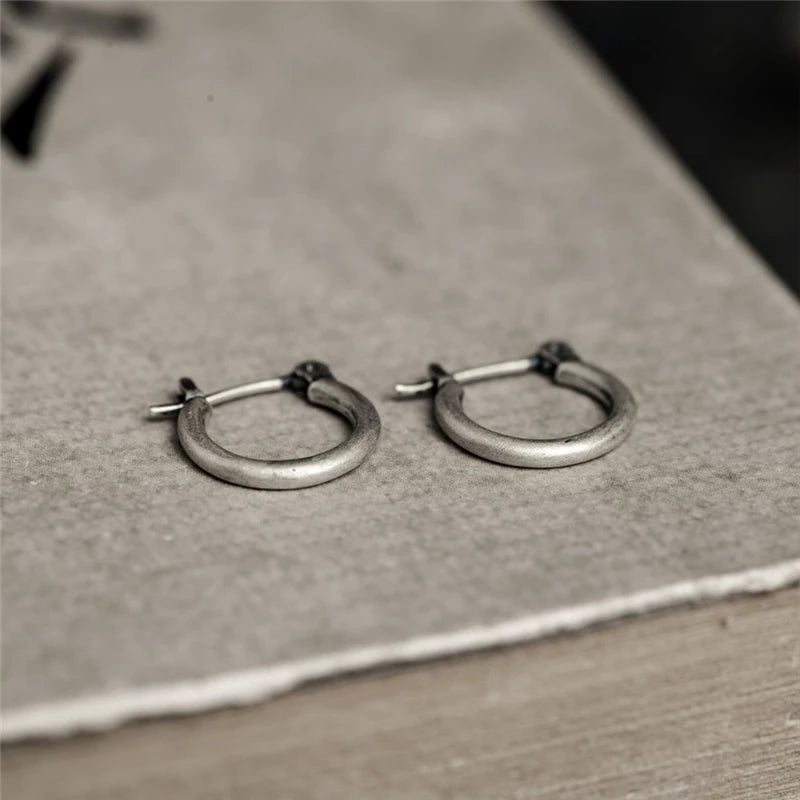 ORNA 925 Sterling Silver Half Circle Hoop Earring