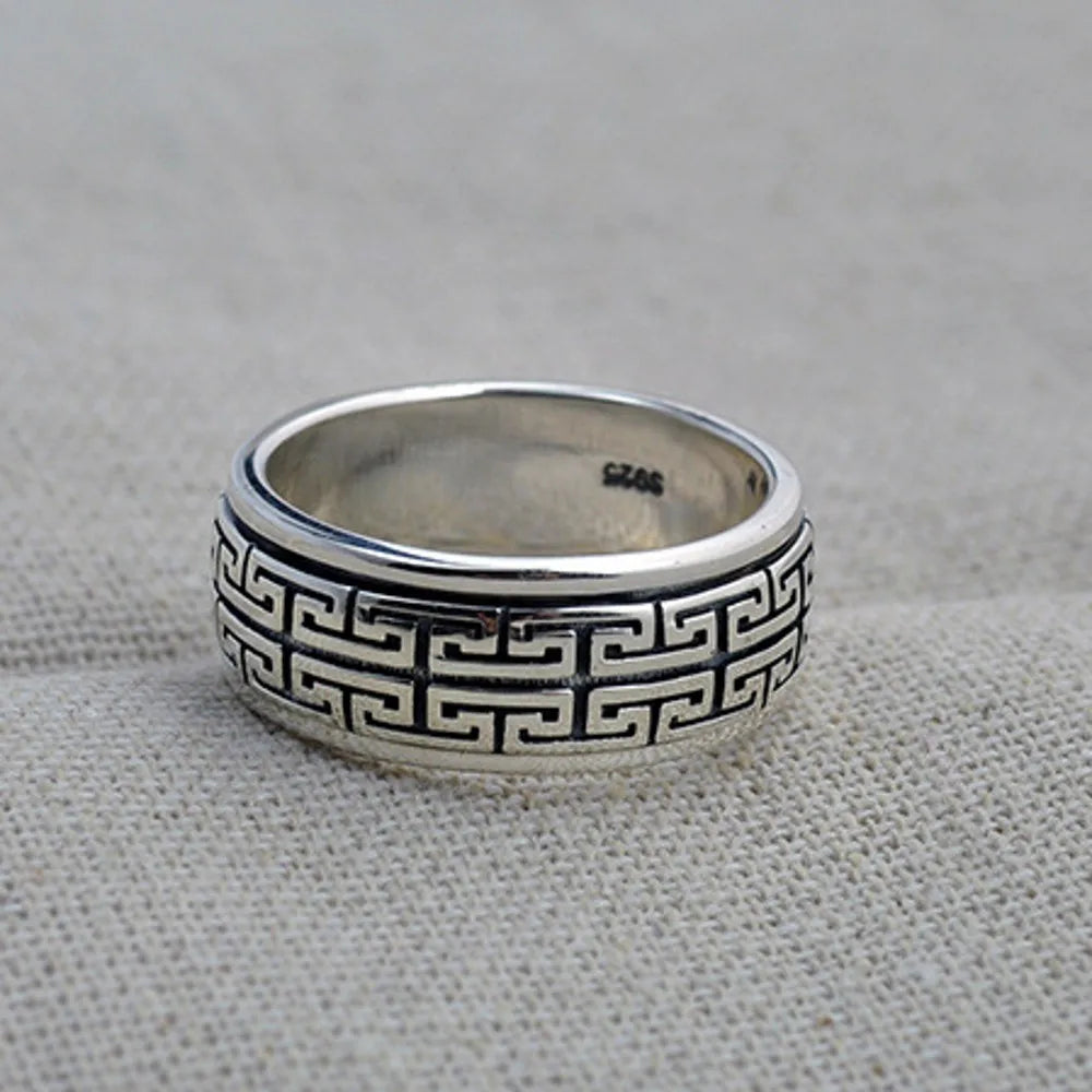 ORNA 925 Sterling Silver Rotatable Ring