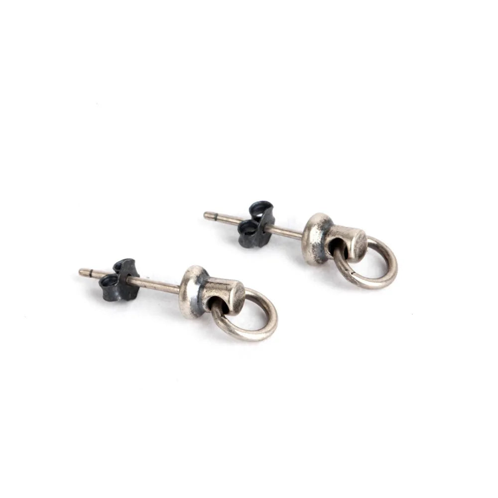 ORNA 925 Sterling Silver Door Knocker Stud Earring