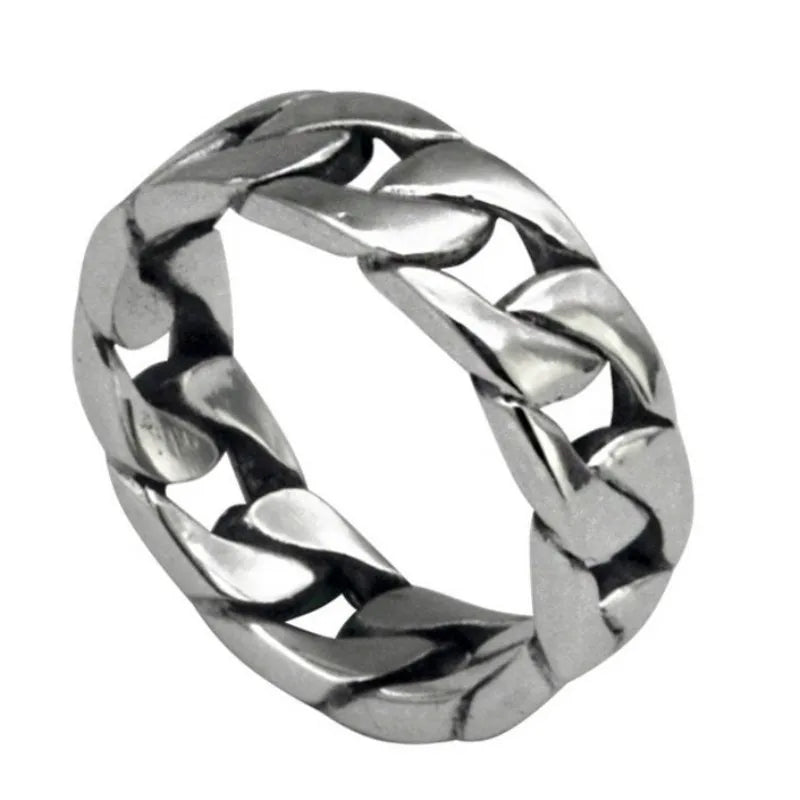 ORNA 925 Sterling Silver Chain Link Ring