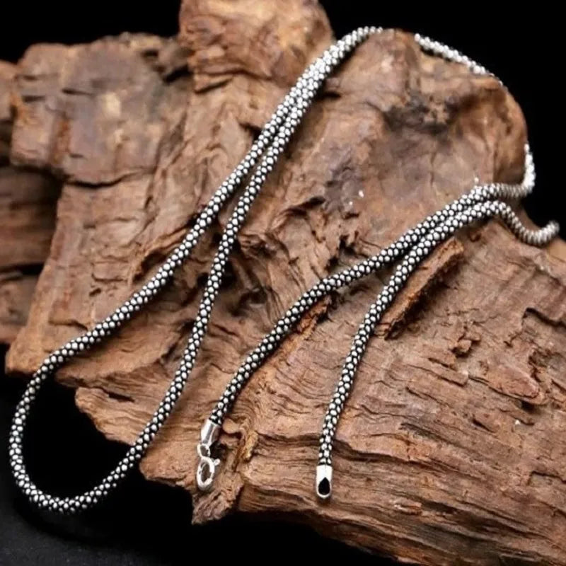 ORNA 925 Sterling Silver Corn Chain Necklace