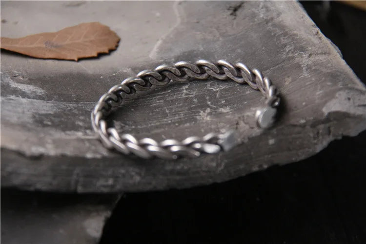 ORNA S925 Sterling Silver Twist Cuff Bracelet